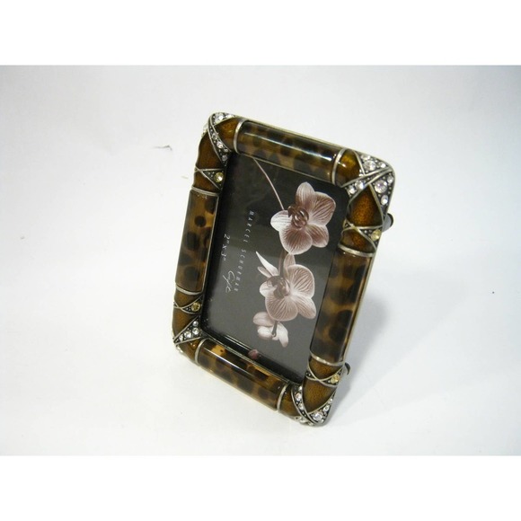 Exotic Marcel Schurman Rhinestone Accent Photo Frame Picture Holder 2x3 Photo. - Picture 6 of 7